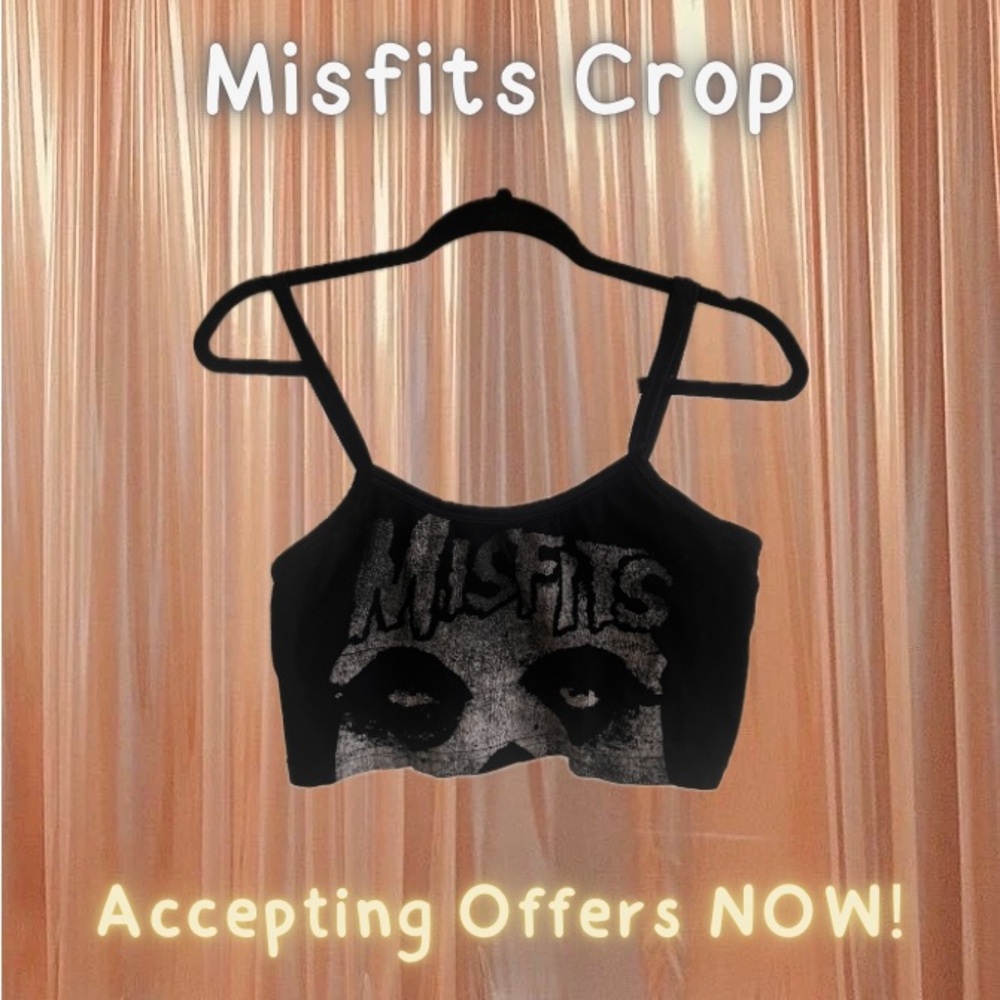 Black Misfits Crop Top